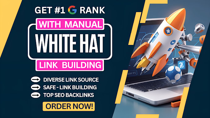 Gig Preview - Do high quality SEO backlinks manual link building white hat high da pa