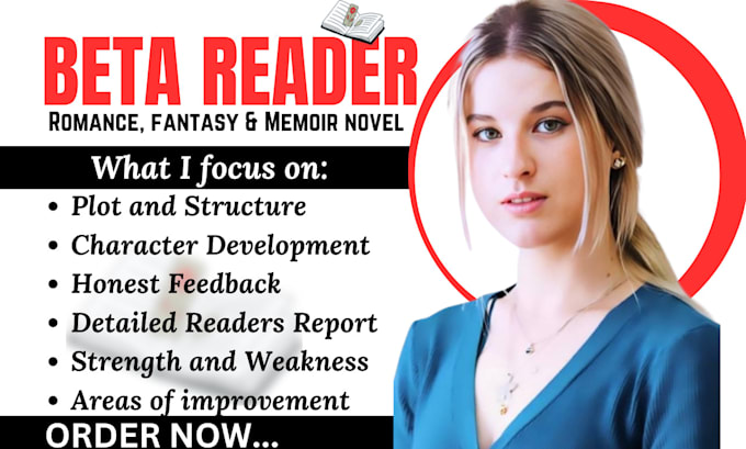 Gig Preview - Beta read romance fantasy ya novel as beta a reader fantasy romance beta reader