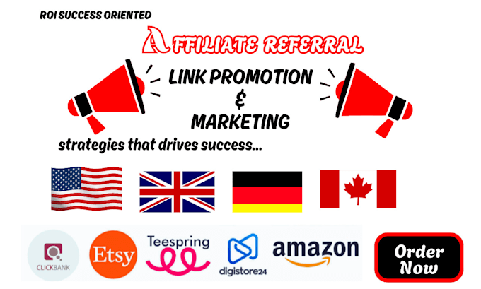 Gig Preview - Affiliate referral link promotion clickbank affiliate link website promotion