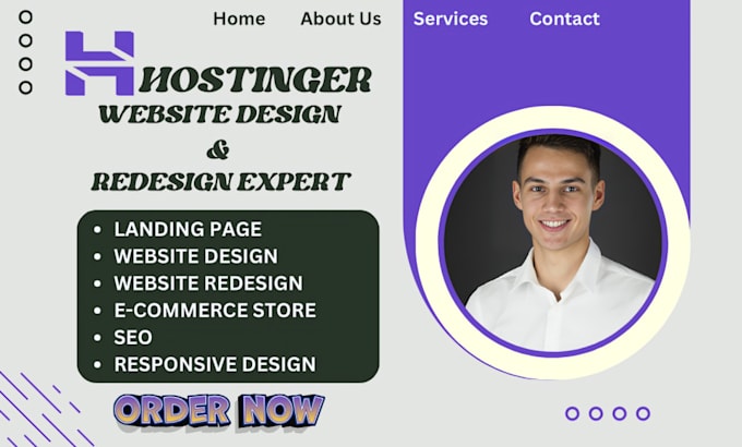 Gig Preview - Hostinger website design hostinger website redesign godaddy website design