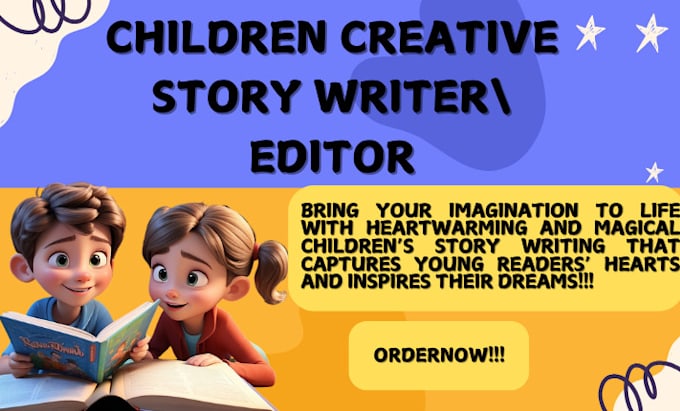 Gig Preview - Ghostwrite imaginative and heartwarming childrens story writing just for you