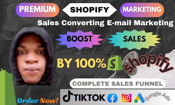 Gig Preview - Boost shopify sales with premium email marketing and complete sales funnels