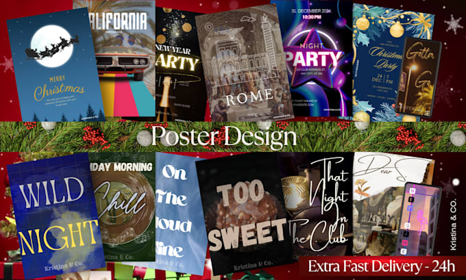 Gig Preview - Design holiday, travel, event or quote poster or invitation