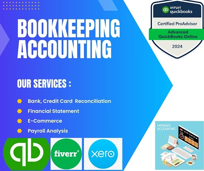 Gig Preview - Do company set up, clean up, bookkeeping, invoice and payment in quickbooks