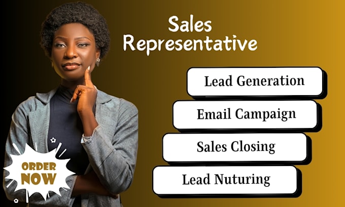 Gig Preview - Be your sales representative salesperson sales expert sales closer sales leads