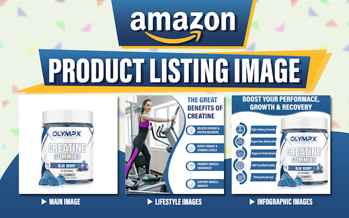 Gig Preview - Design amazon listing images, product photo editing, ebc a plus content