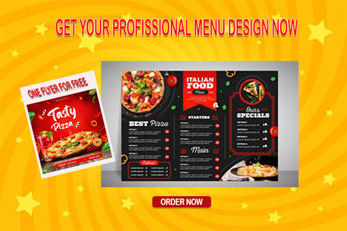 Gig Preview - Design your restaurant menu and flyers