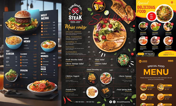 Gig Preview - Design modern restaurant food menu flyer restaurant menu board food menu poster