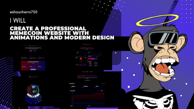 Gig Preview - Create a professional memecoin website with animations and modern design