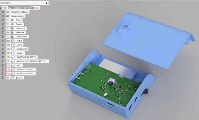 Gig Preview - Do  pcb enclosure design sheet metal enclosure based on idea for 3d printing