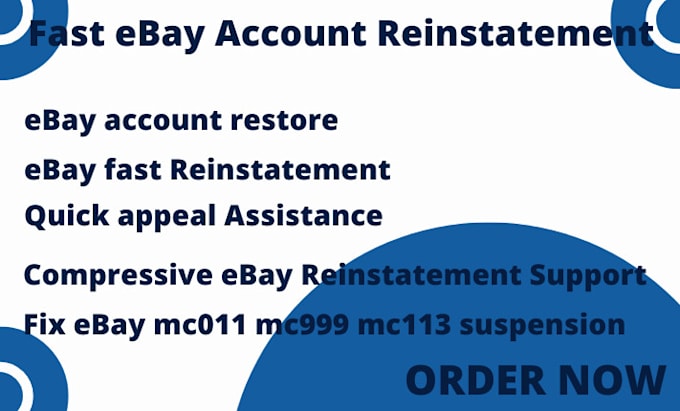 Gig Preview - Expert help to reinstate your ebay account fast and securely