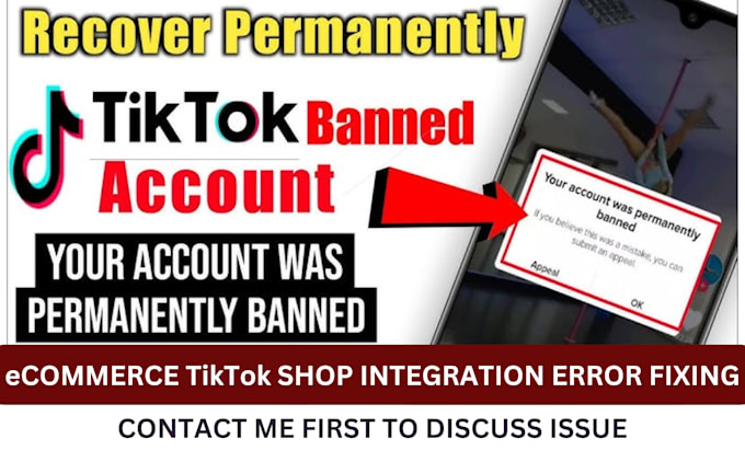 Gig Preview - Reinstate tiktok ban within 48hrs, write an appeal to restore tiktok ban account