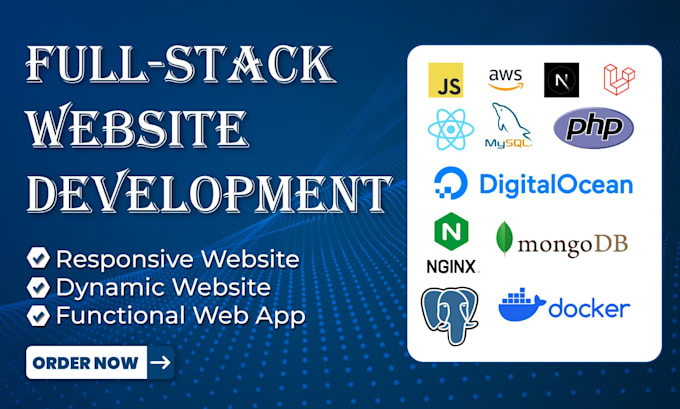 Gig Preview - Build full stack websites using PHP, laravel, react, mysql, mongodb