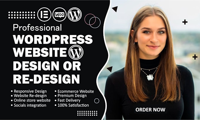 Gig Preview - Design wordpress website development, woocommerce online store, elementor pro