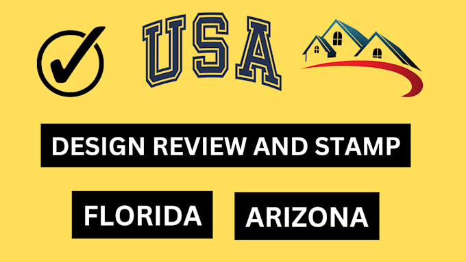 Gig Preview - Review stamp as licensed civil and structural engineer in florida and arizona