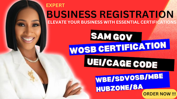 Gig Preview - Help sam gov registration, mbe, wosb, sdvosb, 8a, sba, 501c3 certification