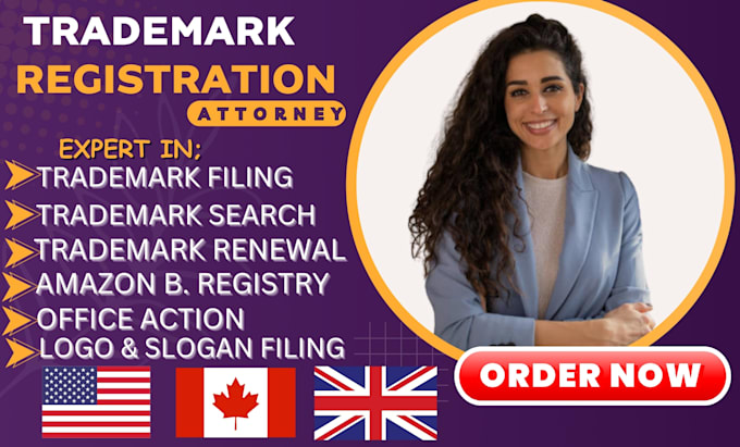 Gig Preview - Be your trademark attorney for trademark search ,filing registration in USA