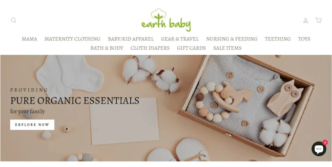 Gig Preview - Design profitable baby store child care shopify store baby care child care store