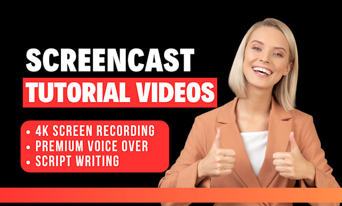 Gig Preview - Make HD screencast tutorial video or website, app explainer video with voiceover