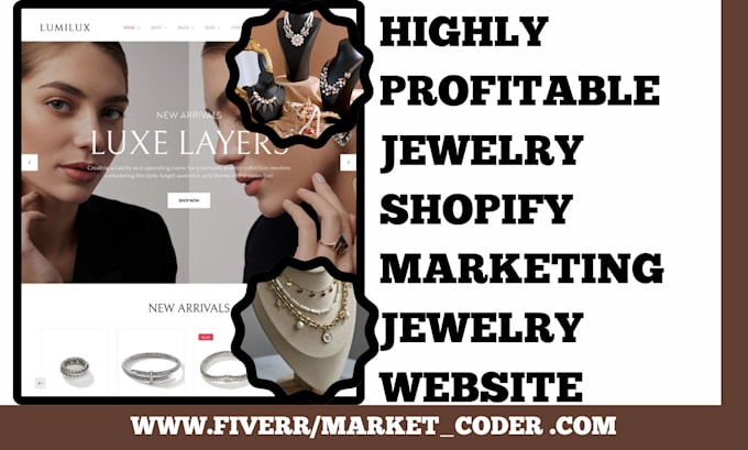 Gig Preview - Setup an exclusive jewelry shopify store with meta advertising on social media