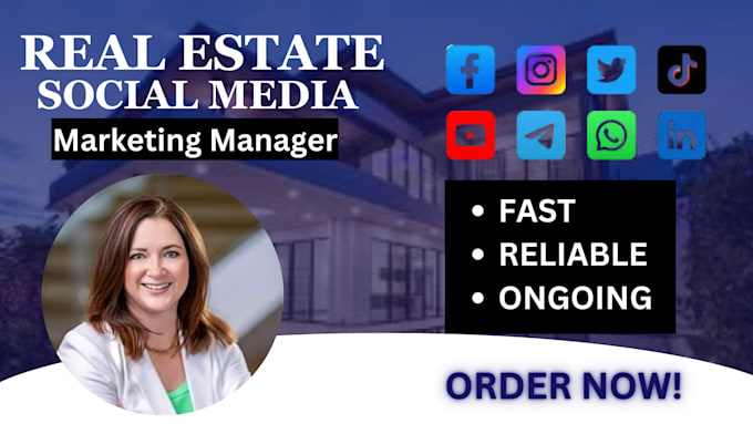 Gig Preview - Be your real estate business social media manager