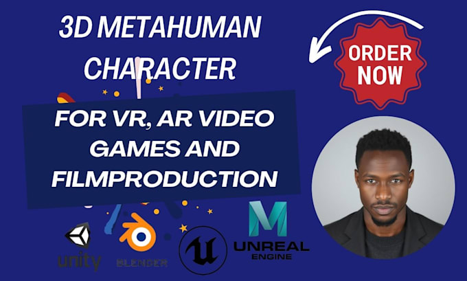 Gig Preview - Make top notch 3d metahuman character 3d modeling metahuman avatar 3d face