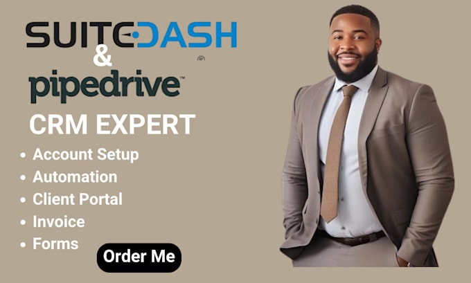 Gig Preview - Expert pipedrive CRM, suitedash setup for your business