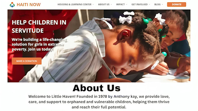 Gig Preview - Build ngo website nonprofit fundrasing, donation on wordpress or godaddy