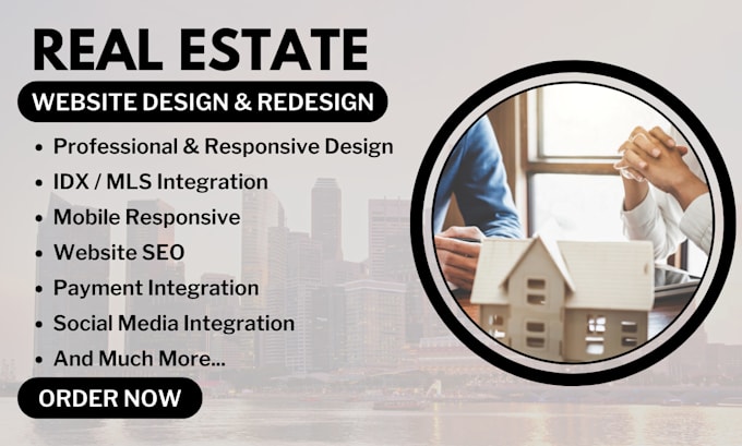 Gig Preview - Design real estate website, idx mls integration, idx website with wordpress, wix