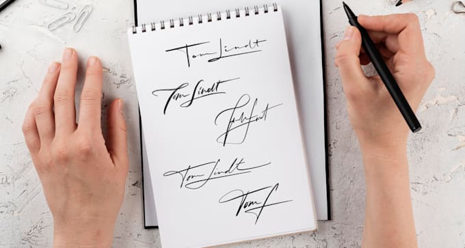 Gig Preview - Turn your physical signature or handwritten into an electronic signature