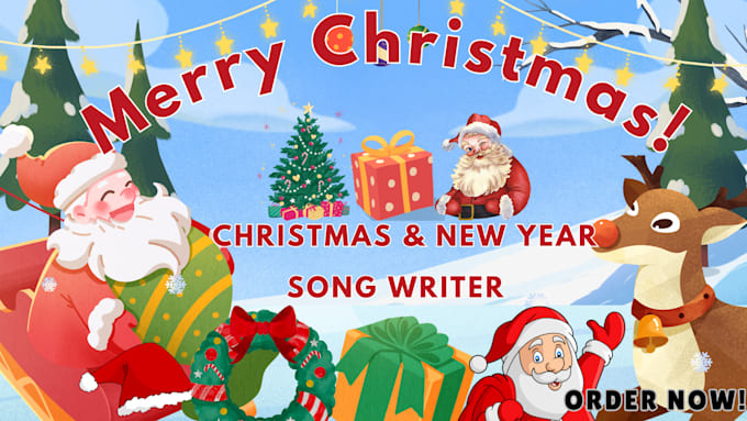 Gig Preview - Be your female christmas and new year songwriter and song singer, lyrics writing