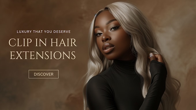 Gig Preview - Hair extension shopify store wix hair extension website dropshipping store