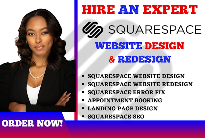 Gig Preview - Build squarespace website design squarespace website redesign squarespace seo