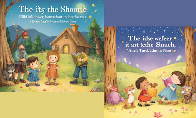 Gig Preview - Do children and kids book or story book illustrations for amazon, format, layout