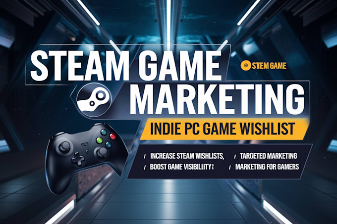 Bestseller - do steam game marketing indie PC game wishlist for steam game discord promotion