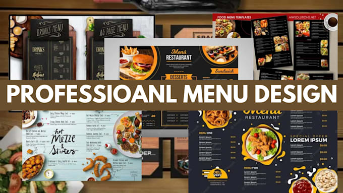 Gig Preview - Design attractive digital menu, food, restaurant bar and pizza menu brochure