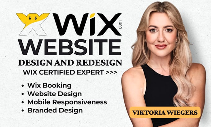 Gig Preview - Wix website design, web design wix, custom wix site, create wix website