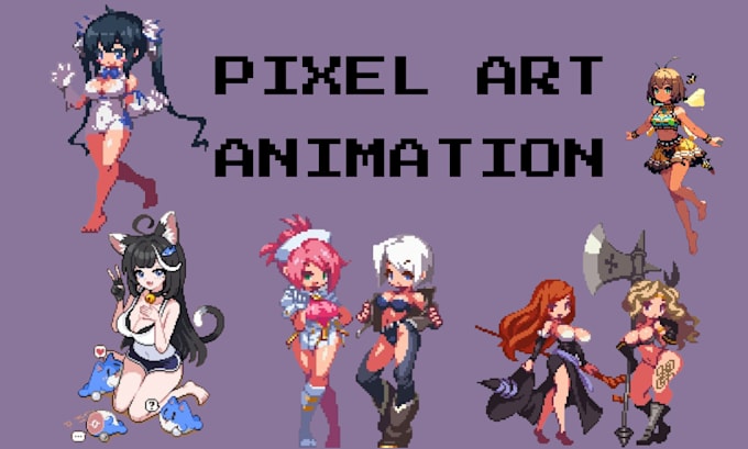 Gig Preview - Create pixel art animation character design 8 bit background video games