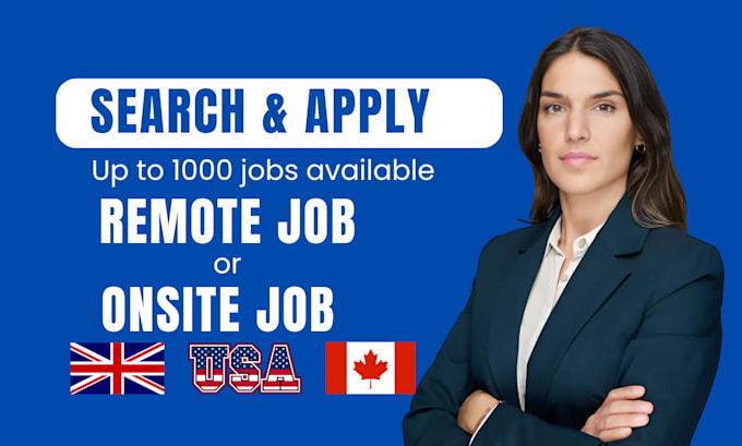 Gig Preview - Apply for jobs, USA remote jobs, work from home up to 1000 jobs application