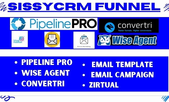 Gig Preview - Setup kajabi pipeline pro wise agent convertri email template email campaigns VA