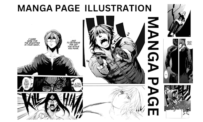 Gig Preview - Draw anime manga panel manga storyboard comic page manga page comic book art