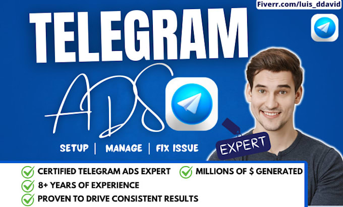 Bestseller - setup and manage your telegram ads campaign, fix ads issue