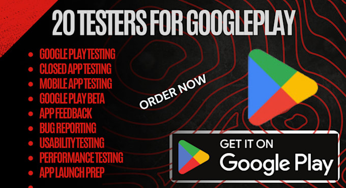 Gig Preview - Provide real 20 testers google play console android app testing, closed testing