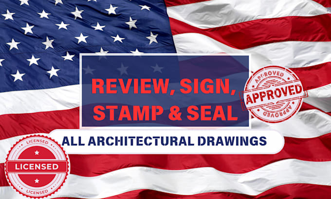 Bestseller - provide pe stamp, review architectural drawings for city permit approval in USA