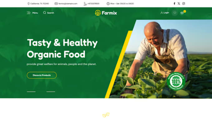 Gig Preview - Design a responsive farming website for you farming business