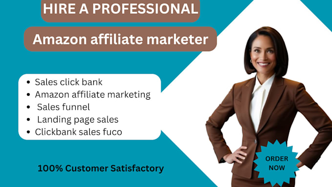 Gig Preview - Sales click bank amazon affiliate marketing sales funnel or landing page sales