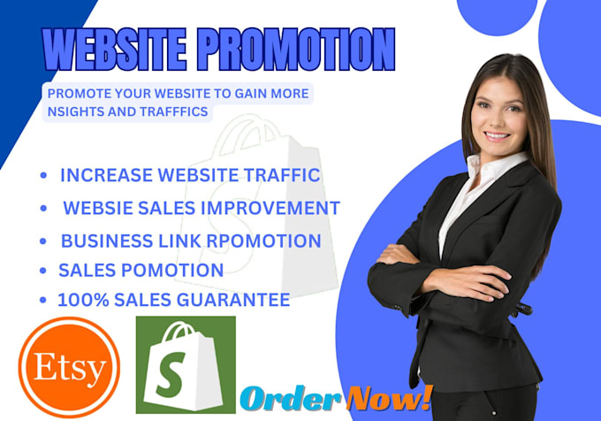 Bestseller - increase website traffic shopify website promotion website link promotion