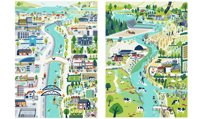 Gig Preview - Do vector map illustration, city map, site map design, event map, landscape map