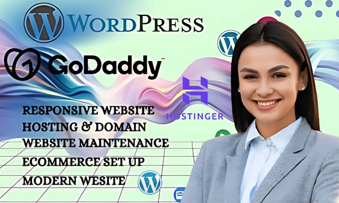 Gig Preview - Hostinger website godaddy website design wordpress hostinger website