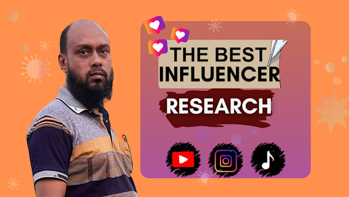 Gig Preview - Do research and fast accurate influencer marketing or influencer list